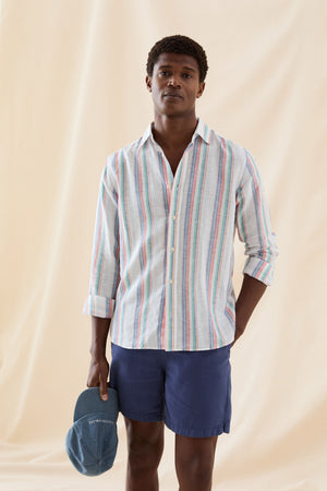 Bishopstone Multi Stripe Linen Shirt