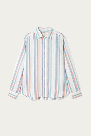 Bishopstone Multi Stripe Linen Shirt