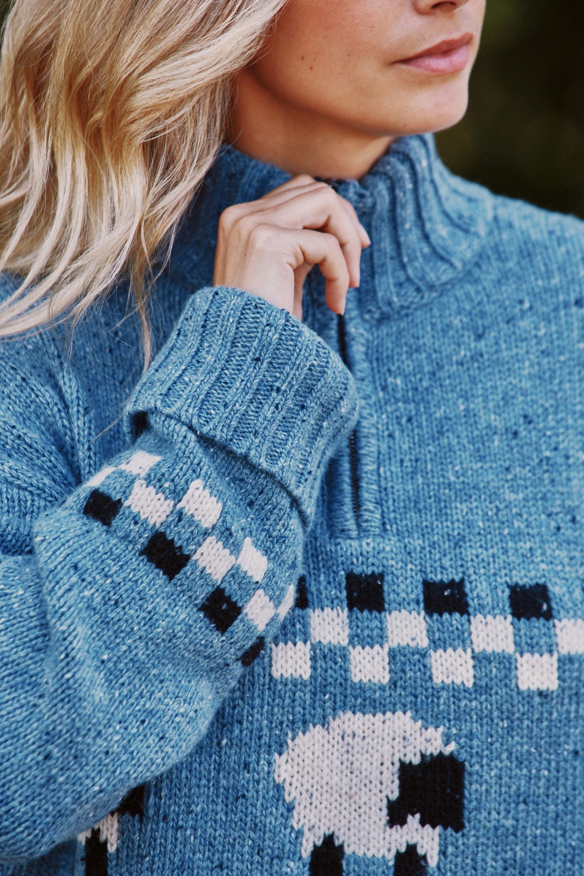 Montadale Sheep Half Zip Jumper