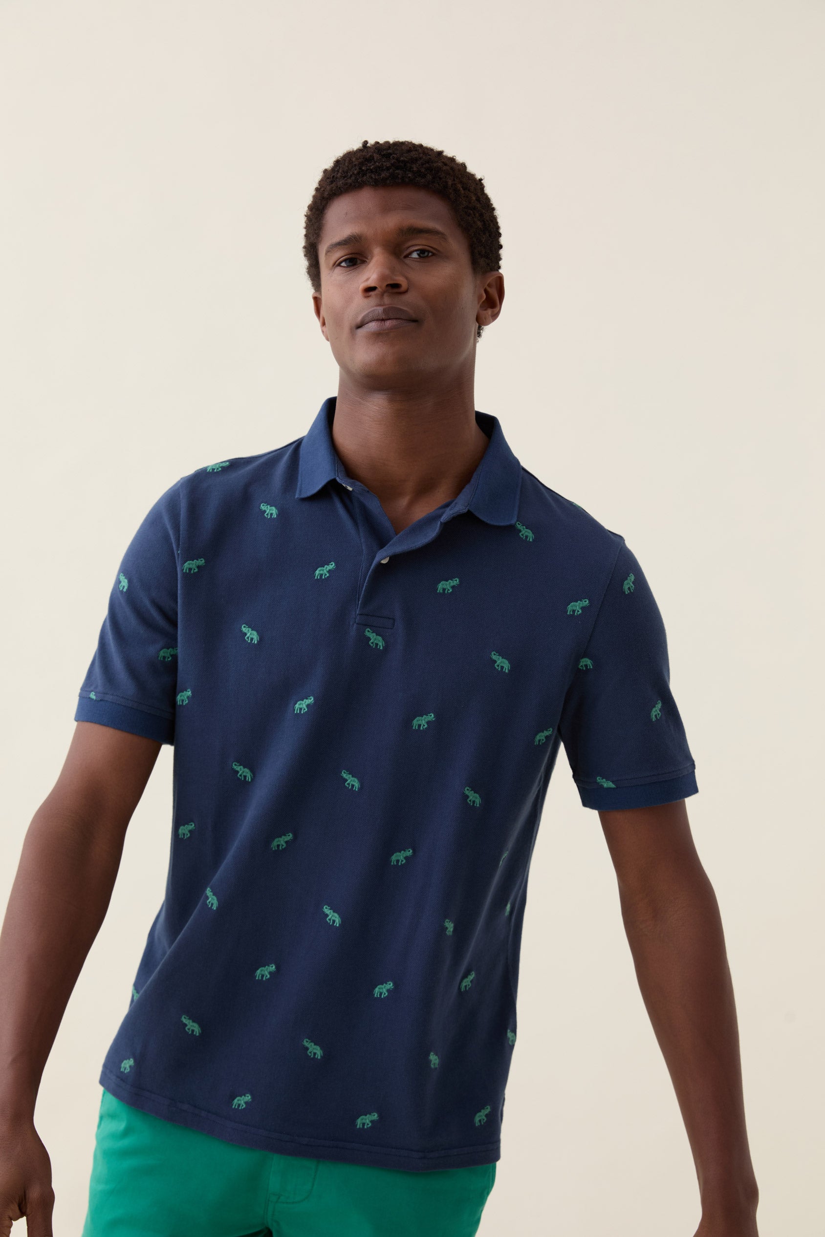 Burwash Embroidered Elephant Polo