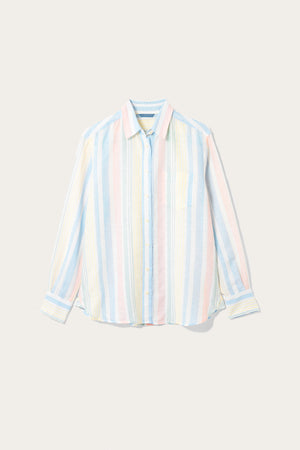 Cambray Multi Stripe Linen Blend Shirt