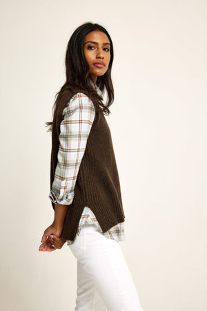 Hartley Chocolate Knitted Vest