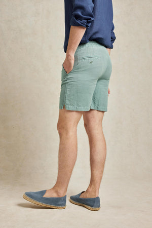 Collard Dusky Sky Linen Cotton Shorts