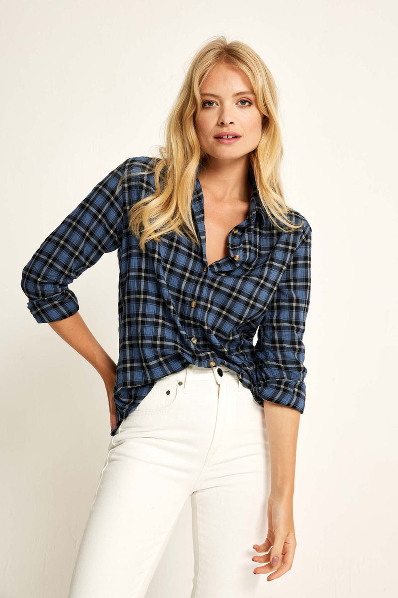 Ditton Denim Blue Check Shirt