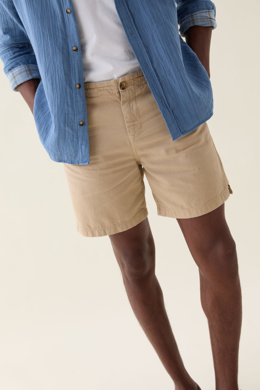 Ewhurst Sand Cotton Linen Shorts