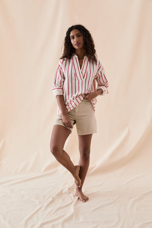 Falmer Painted Stripe Popover Top