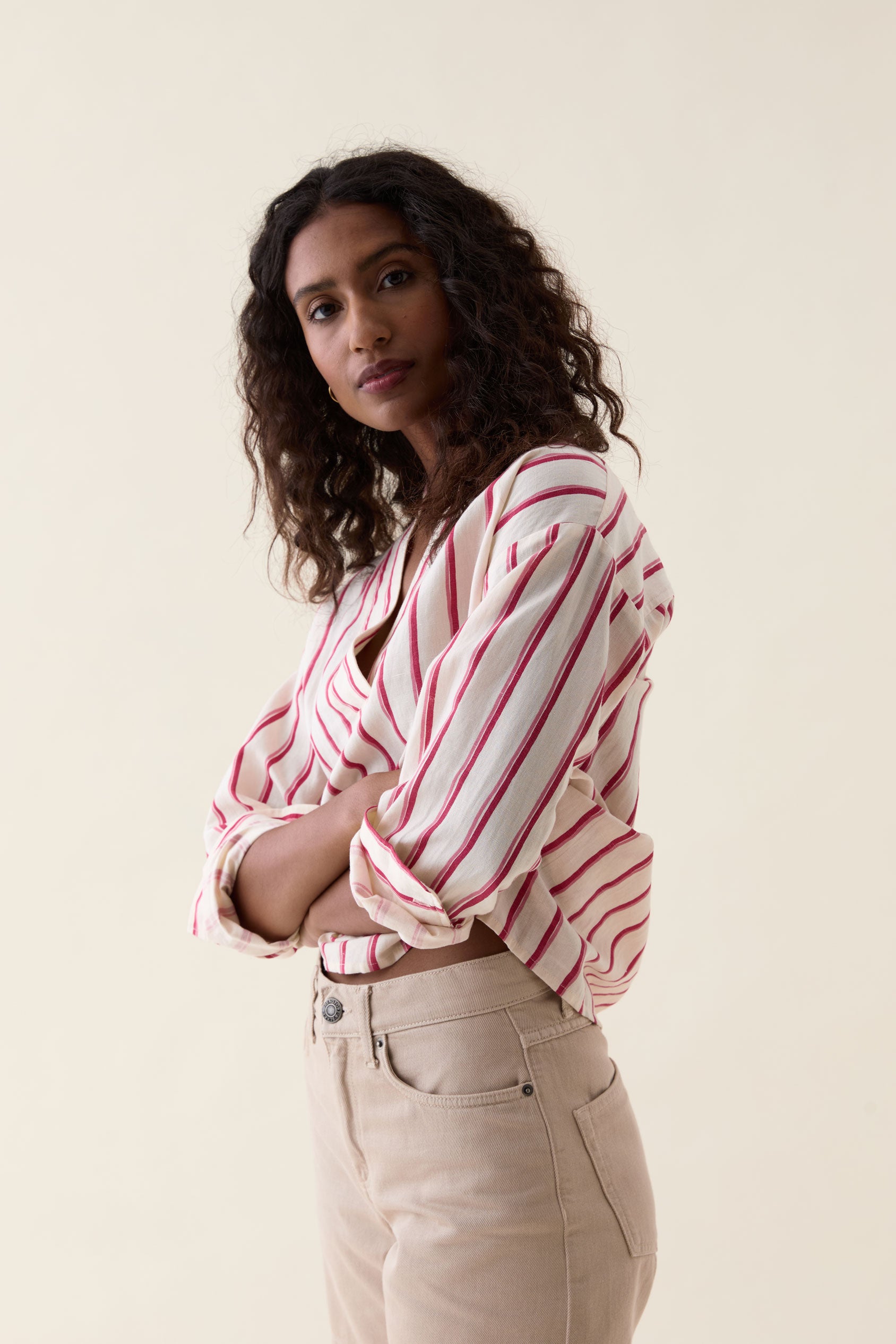 Falmer Painted Stripe Popover Top