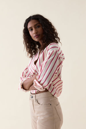 Falmer Painted Stripe Popover Top