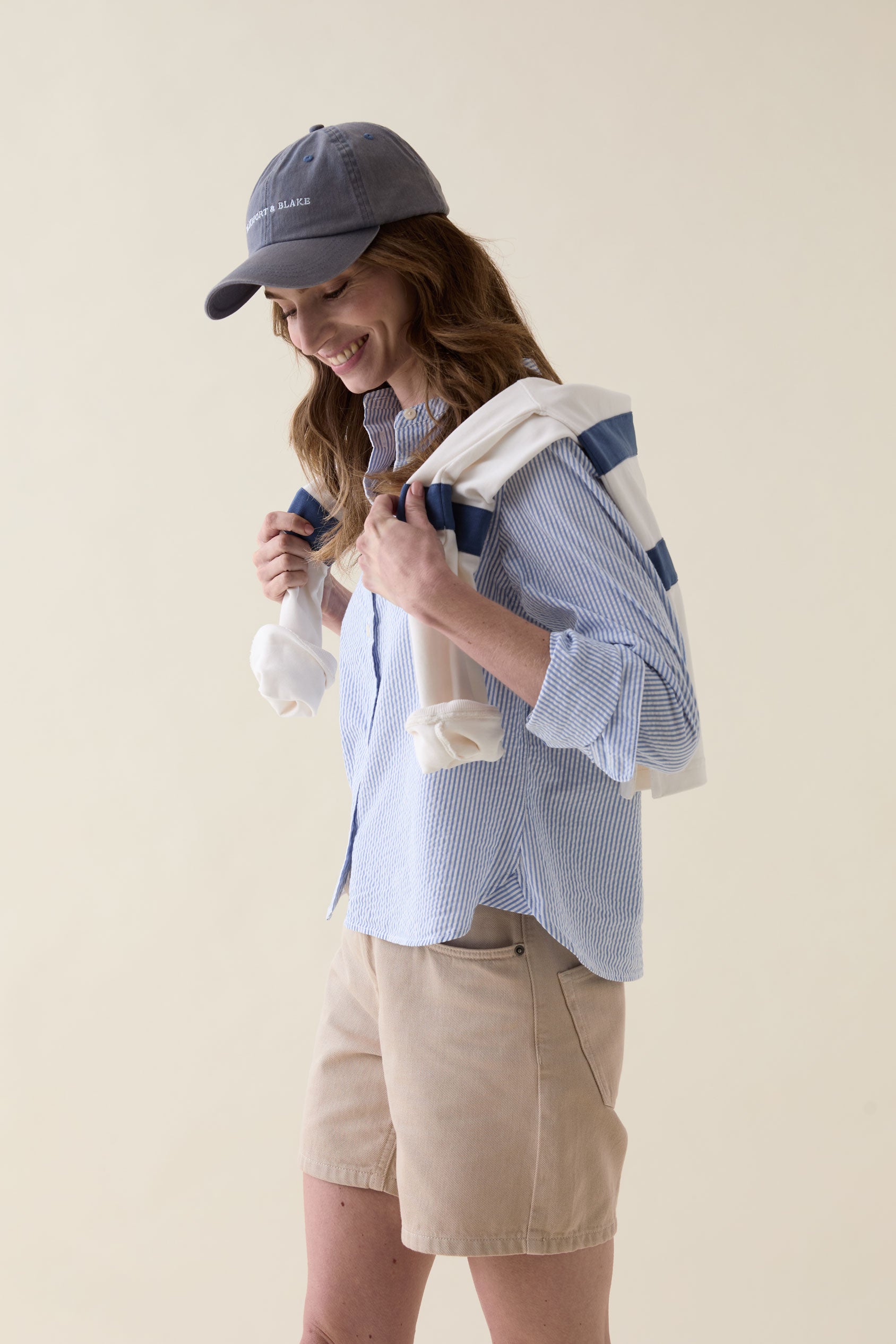 Holland Sky Nehru Seersucker Shirt
