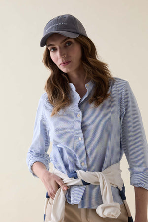 Holland Sky Nehru Seersucker Shirt
