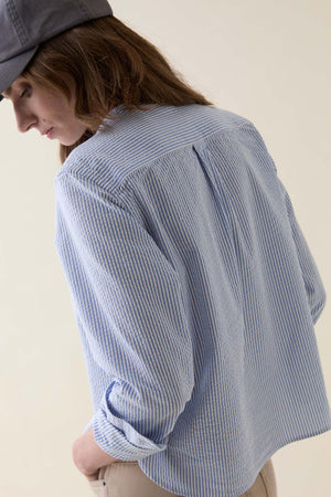 Holland Sky Nehru Seersucker Shirt