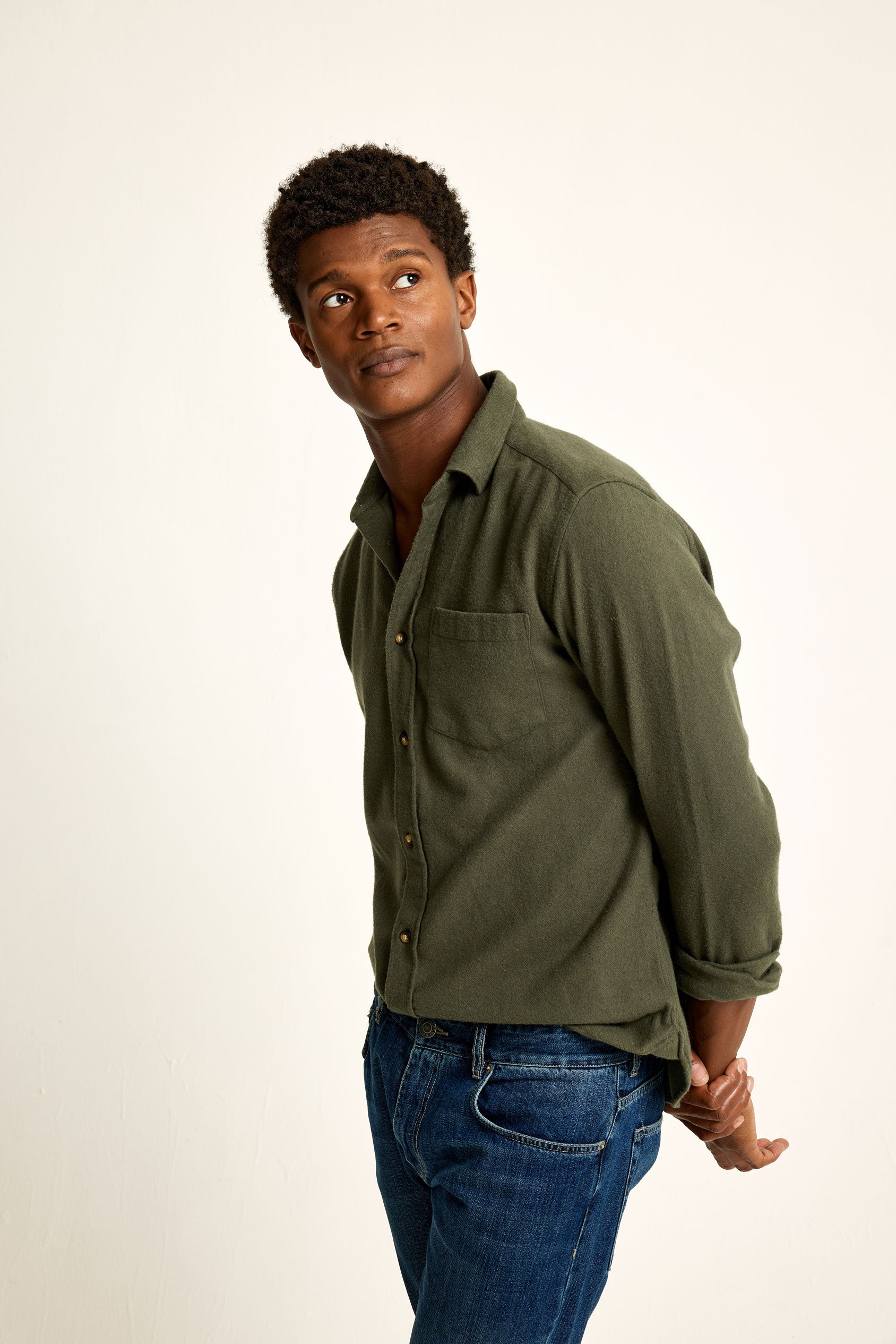 Brushford Khaki Twill Shirt