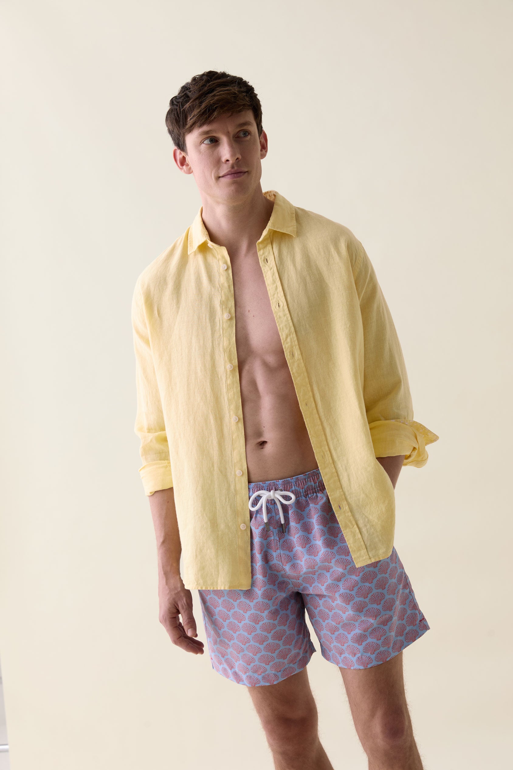 Langley Blue Shell Swim Shorts