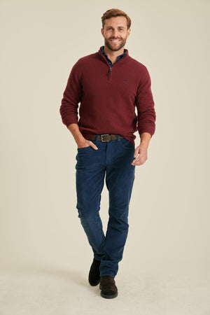 Colesbourne Merlot Half Zip Jumper