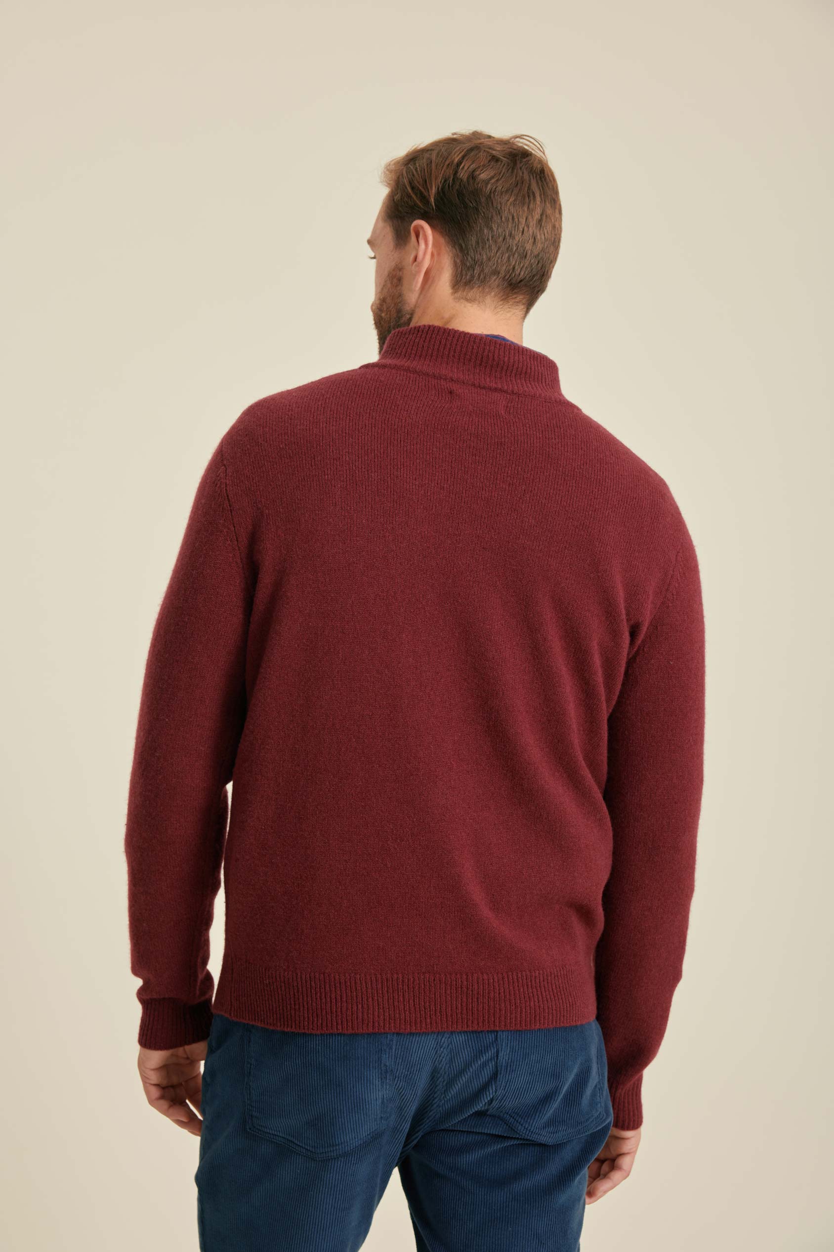 Colesbourne Merlot Half Zip Jumper