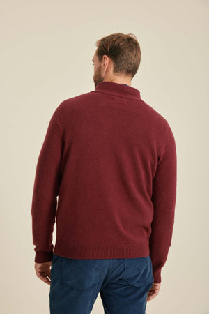 Colesbourne Merlot Half Zip Jumper
