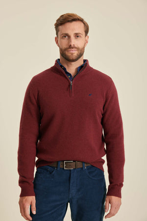 Colesbourne Merlot Half Zip Jumper