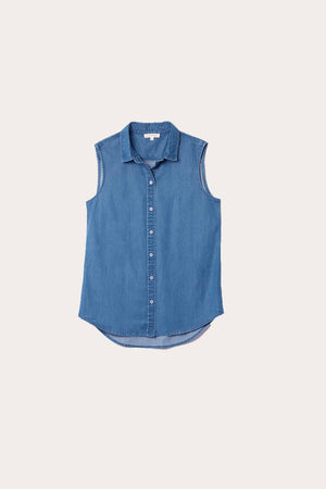 Maudlin Light Denim Sleeveless Shirt