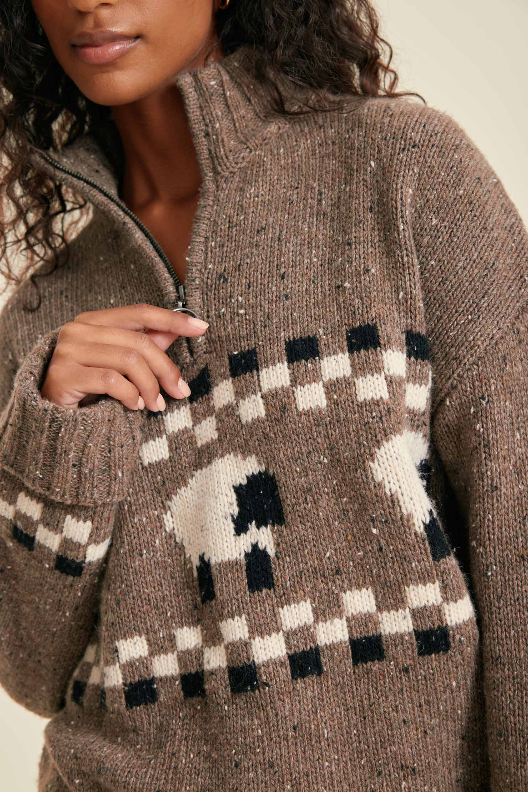 Montadale Sheep Half Zip Jumper