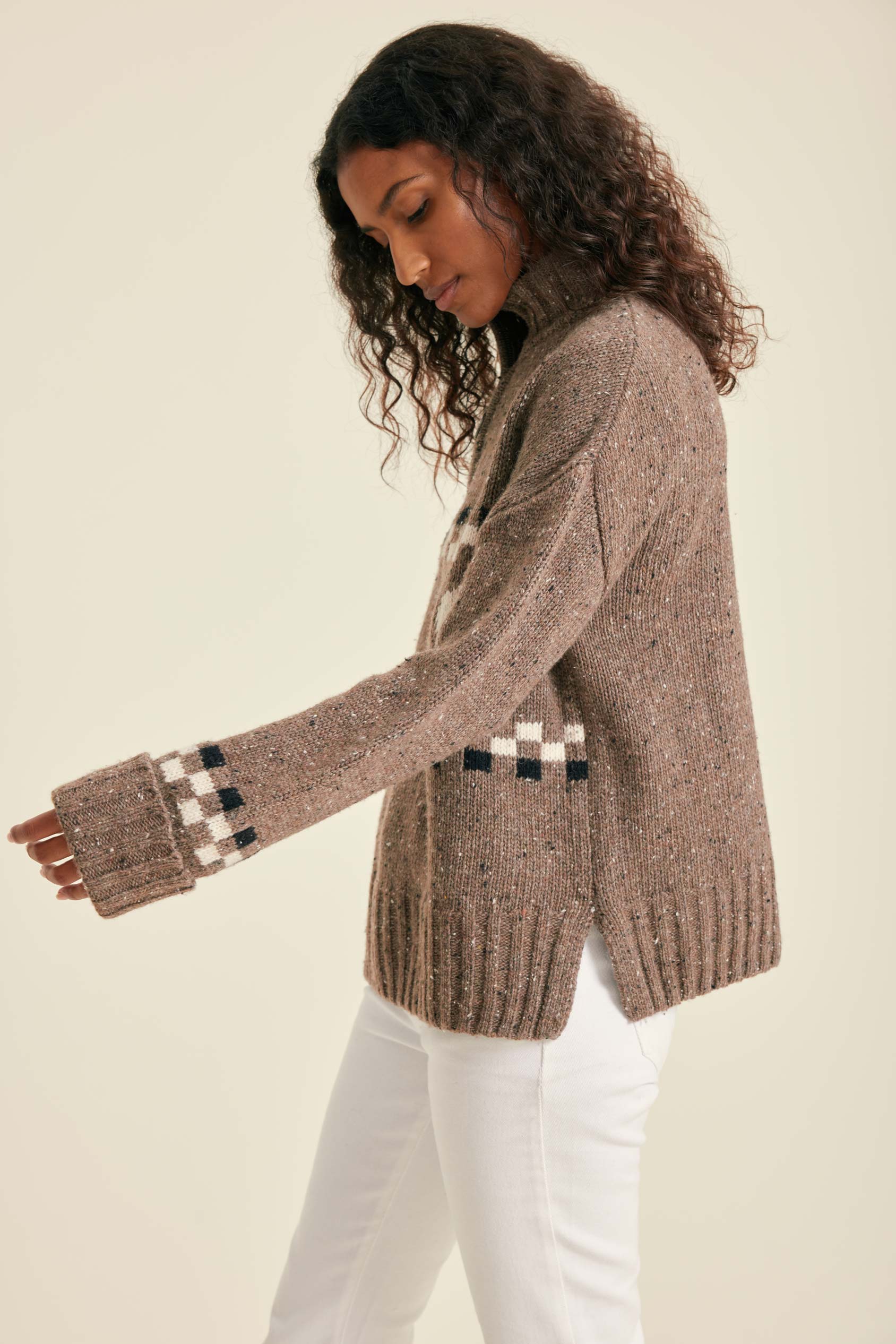 Montadale Sheep Half Zip Jumper