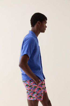 Mountain Zebra Coral Swim Shorts