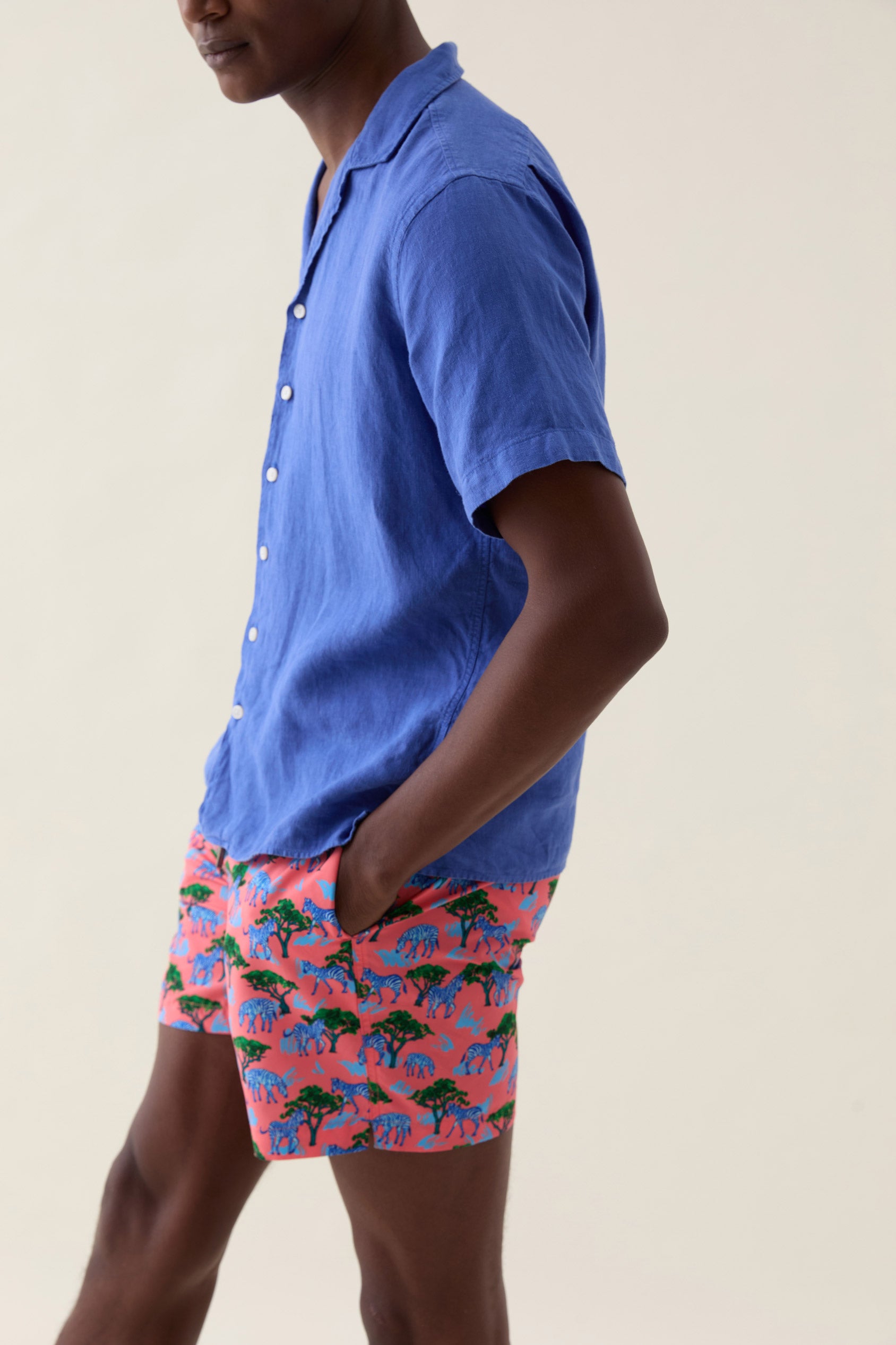 Mountain Zebra Coral Swim Shorts