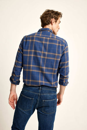 Cleland Navy Check Shirt