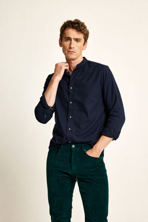 Coalburn Navy Nehru Shirt