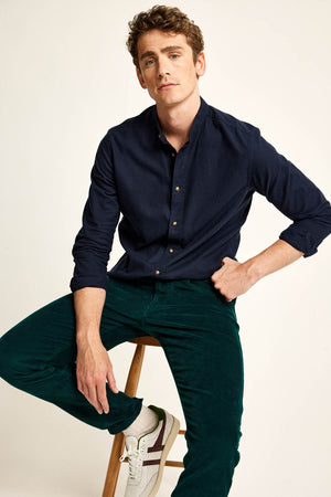 Coalburn Navy Nehru Shirt