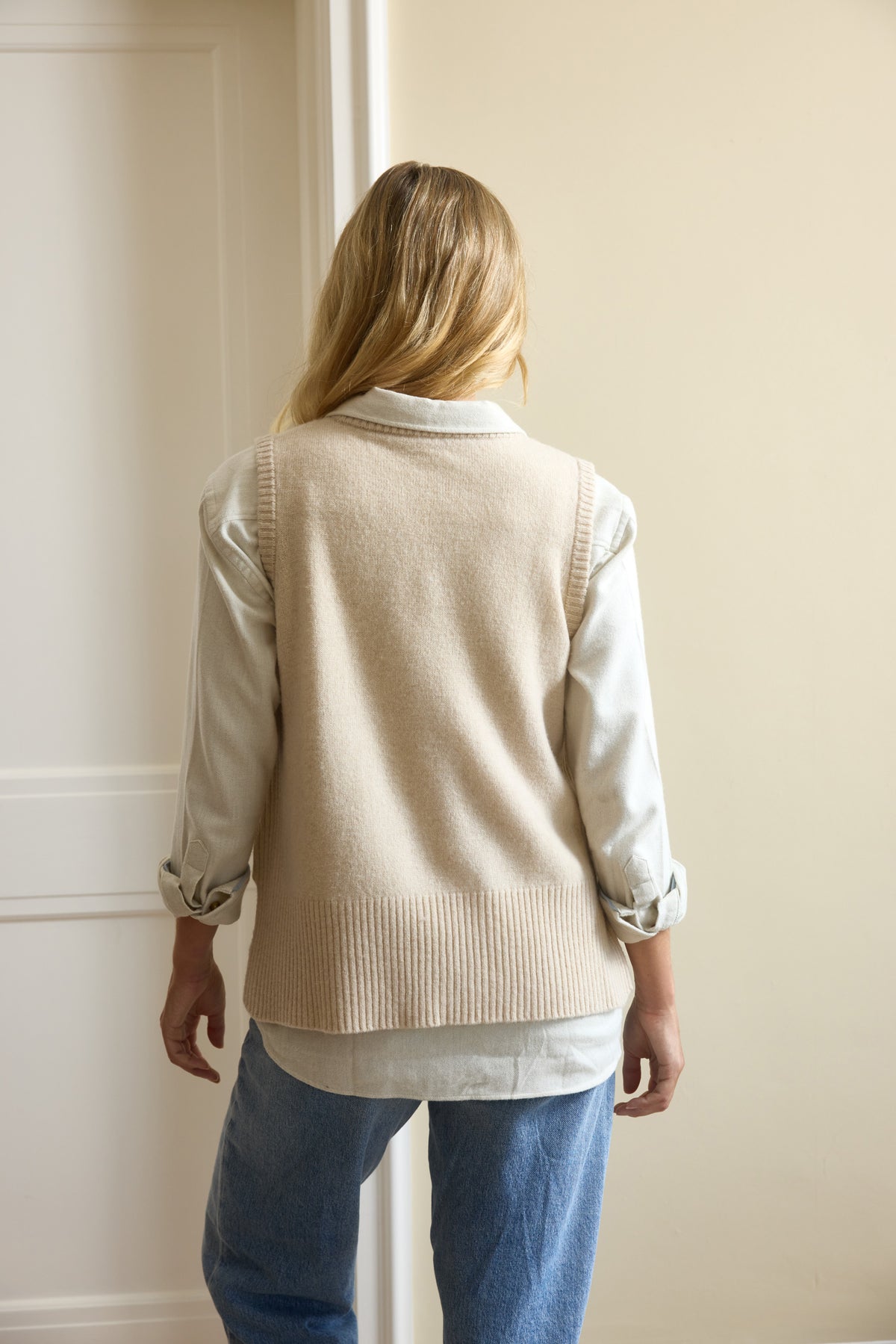 Hartley Oatmeal Knitted Vest