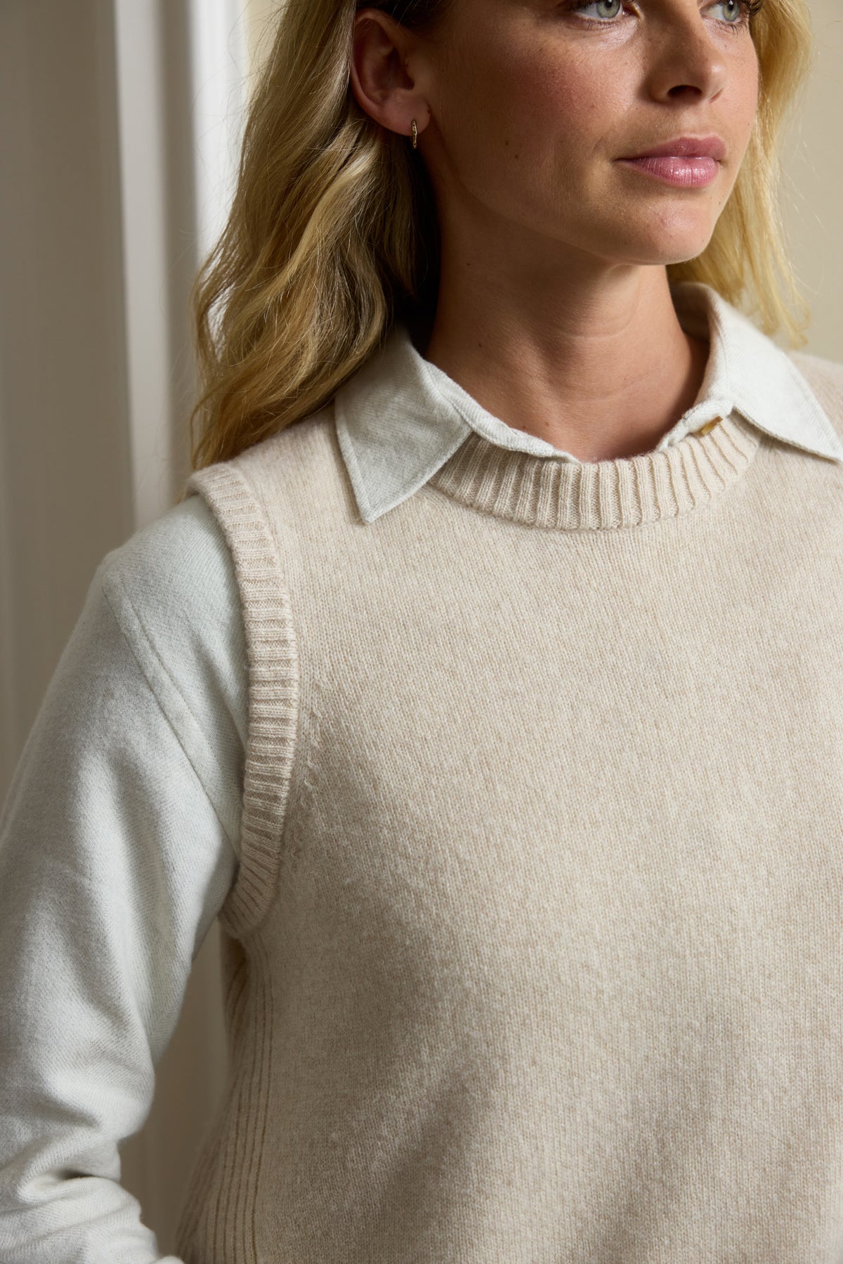 Hartley Oatmeal Knitted Vest