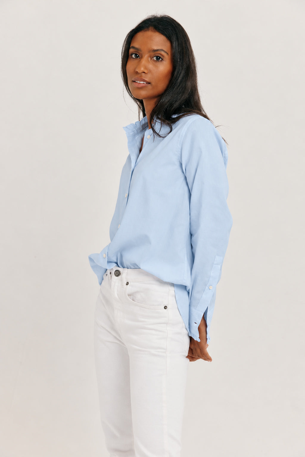 Rowling Blue Ruffle Shirt