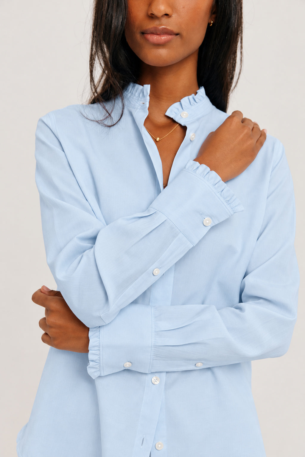 Rowling Blue Ruffle Shirt