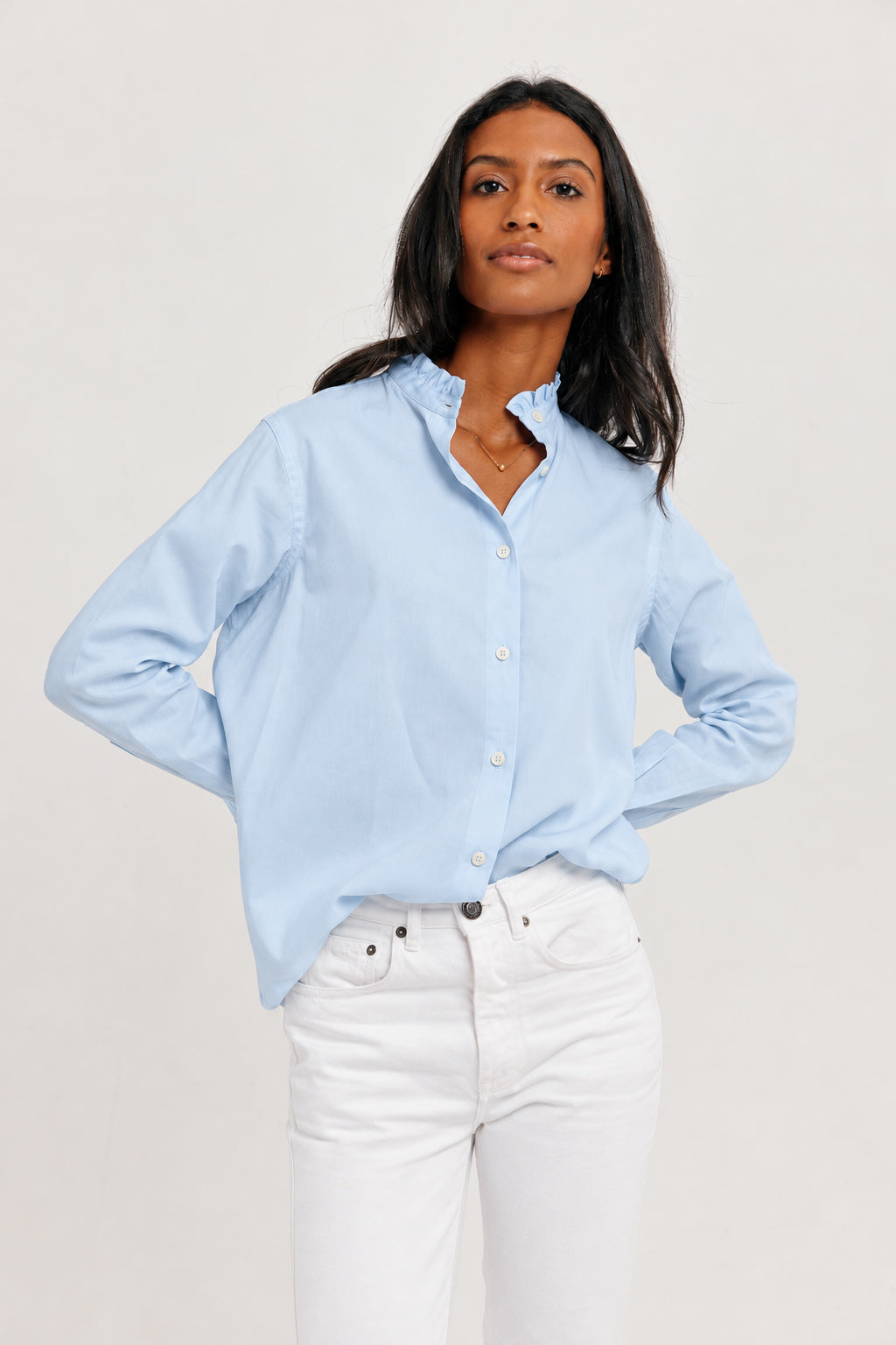 Rowling Blue Ruffle Shirt