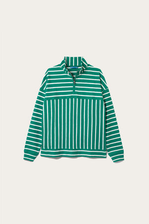 Ryfield Green Stripe Textured Sweat
