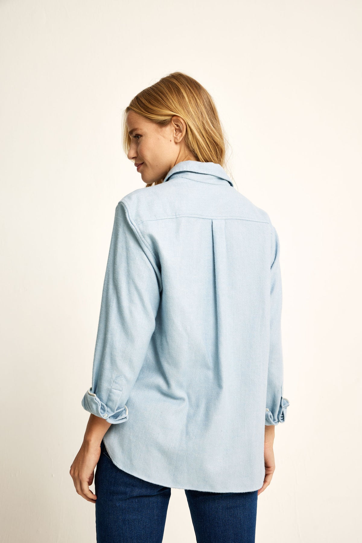Bronte Herringbone Sky Shirt