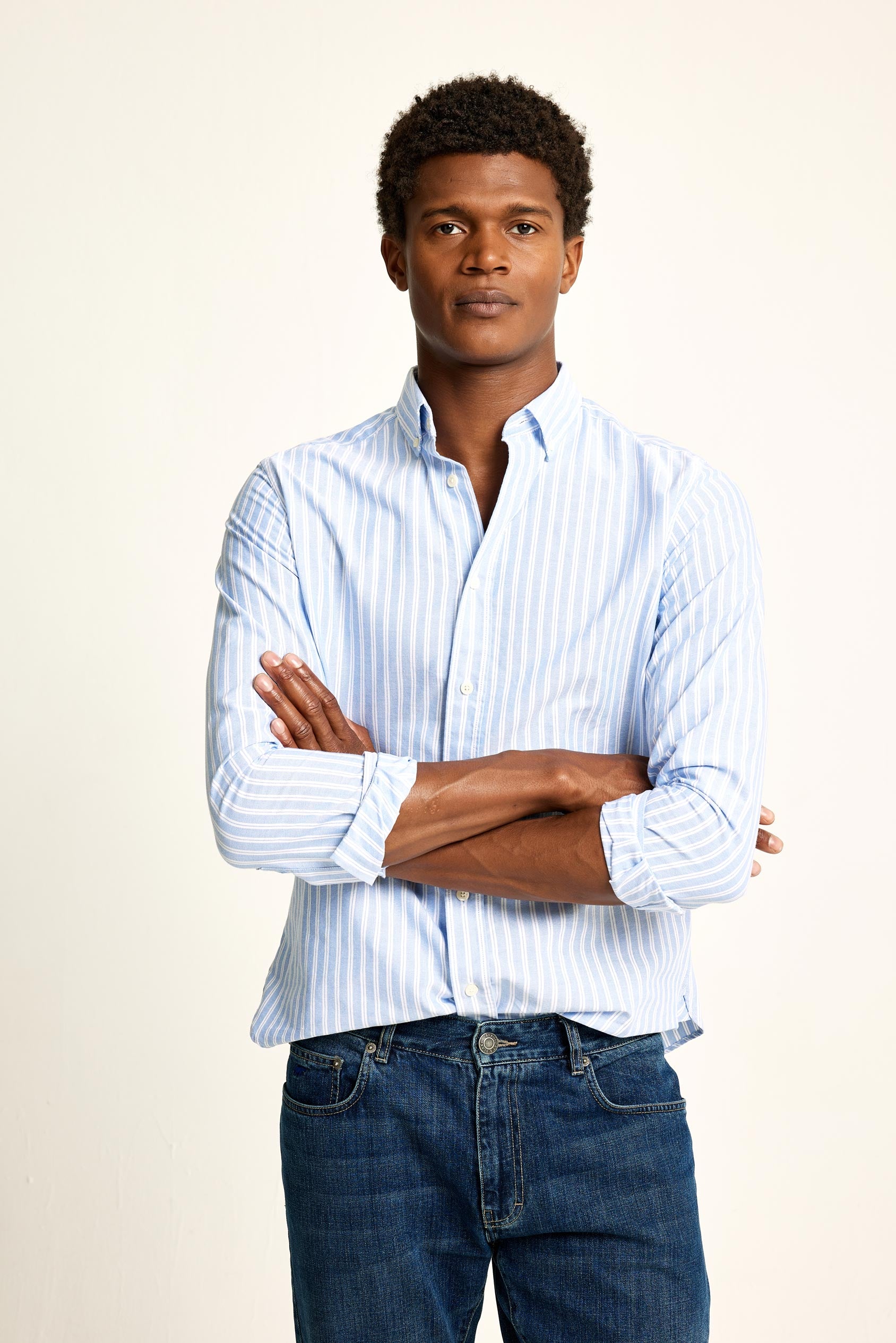 Avoch Sky Stripe Oxford Shirt