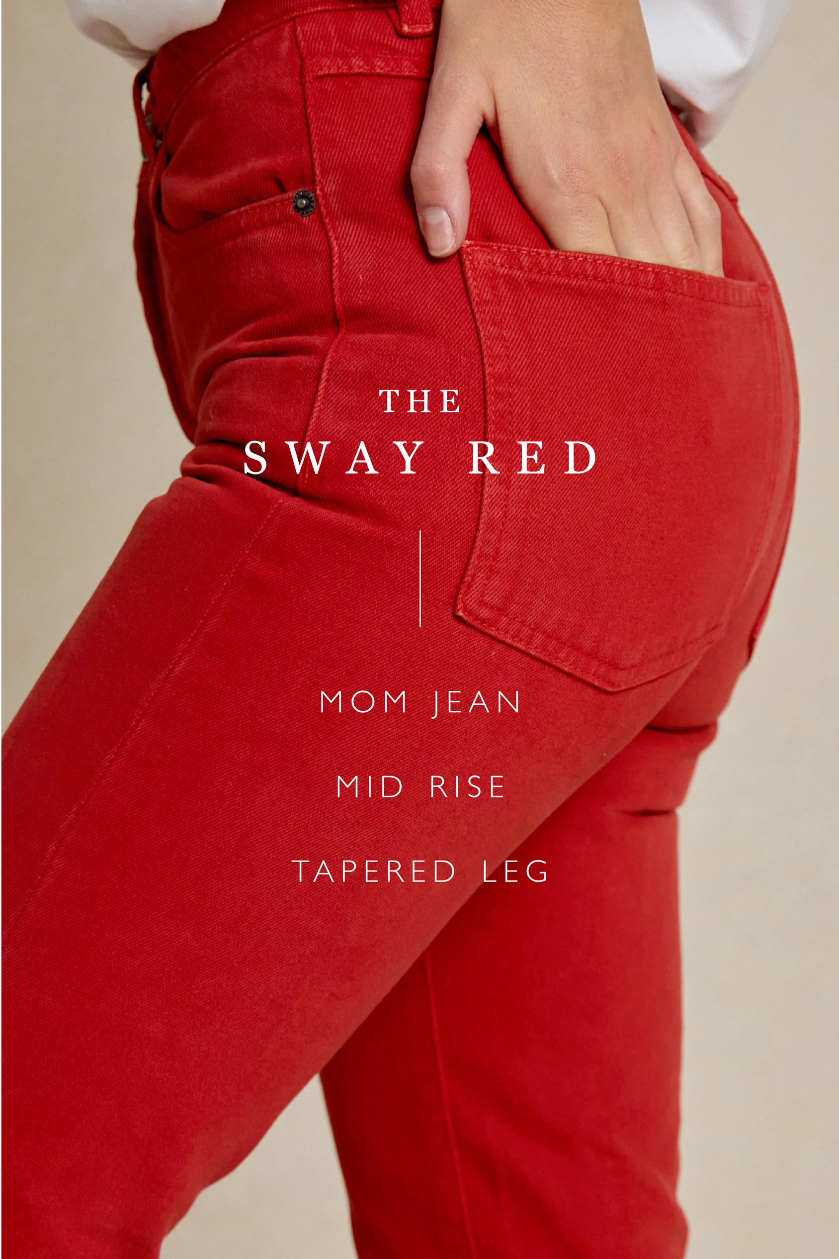 Sway Red Mom Jeans