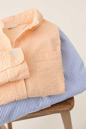 Thorncombe Yellow Seersucker Shirt