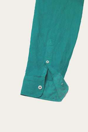 Upton Emerald Garment Dye Linen Shirt