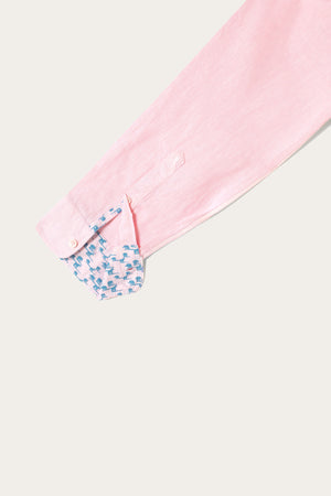 Upton Pink Garment Dye Linen Shirt