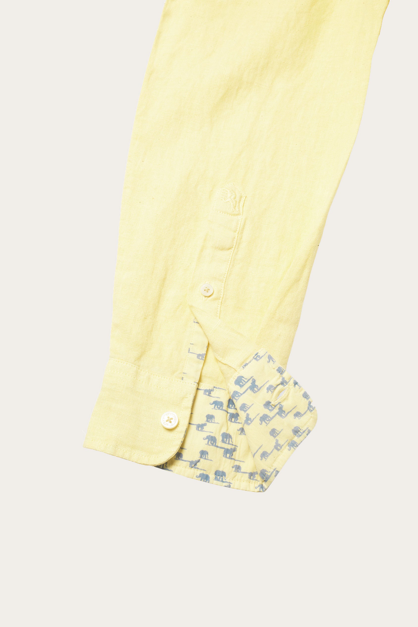 Upton Yellow Garment Dye Linen Shirt