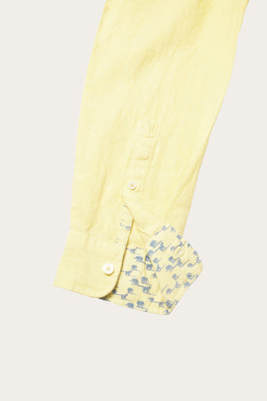 Upton Yellow Garment Dye Linen Shirt