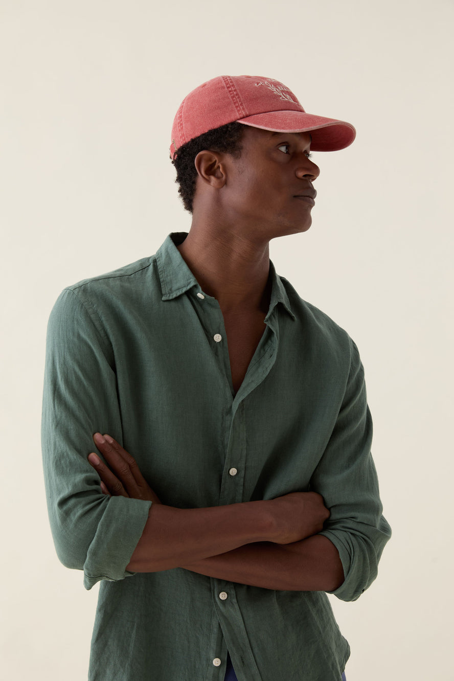 Upton Khaki Garment Dye Linen Shirt