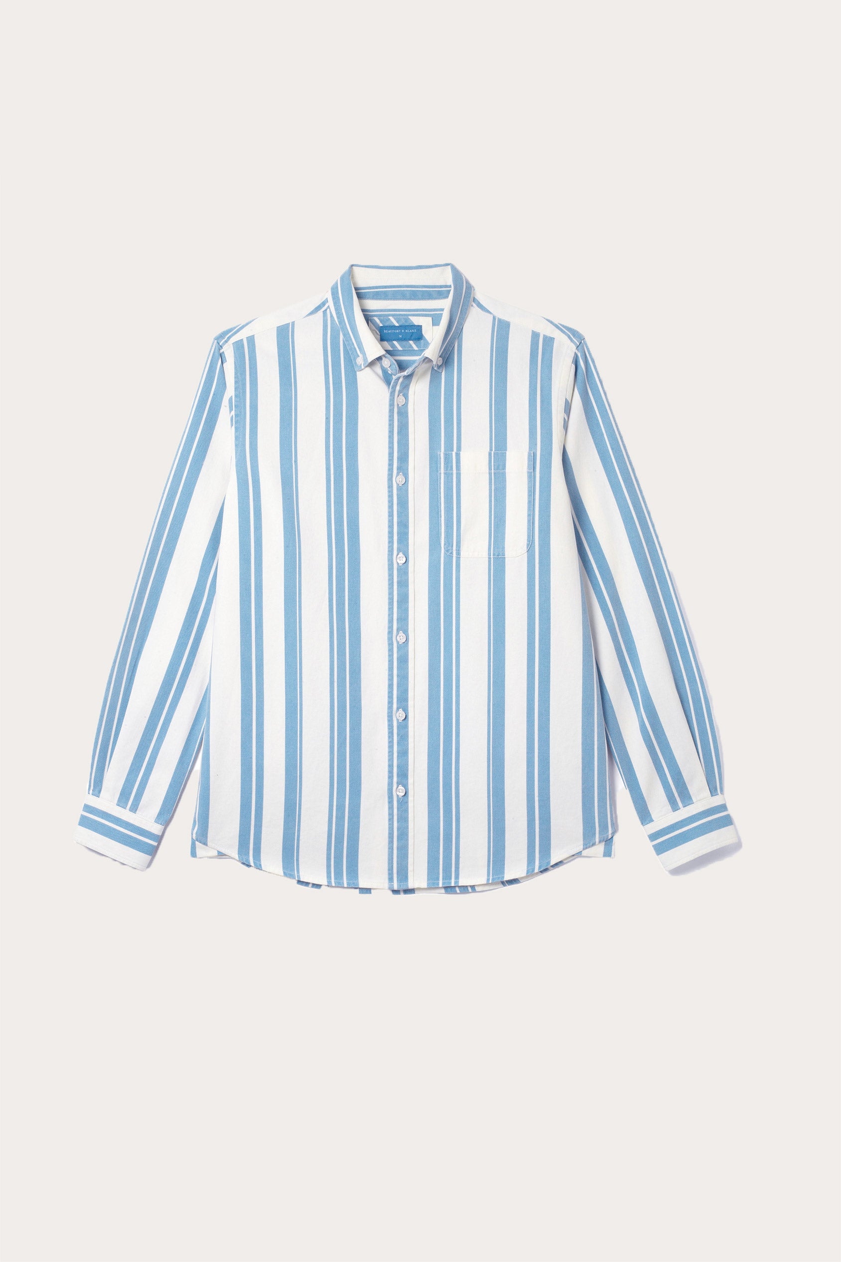 Wadhurst Blue Printed Stripe Shirt