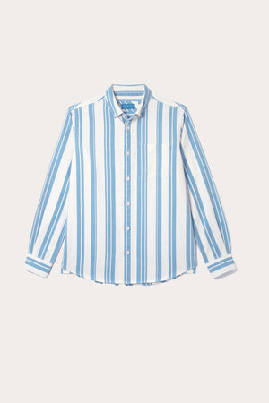 Wadhurst Blue Printed Stripe Shirt