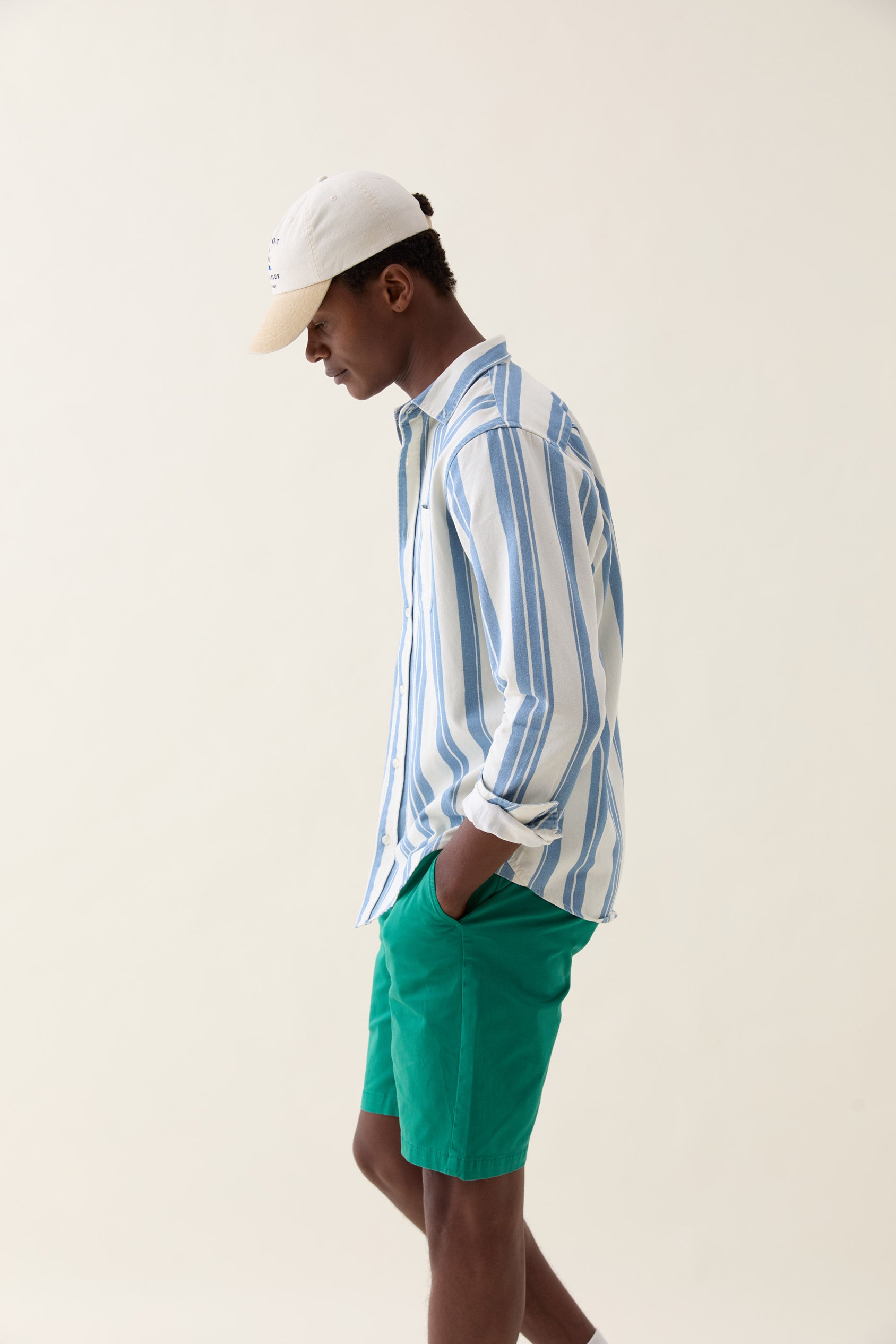 Wadhurst Blue Printed Stripe Shirt