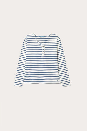 Warlingham Stripe Ruffle Henley Top