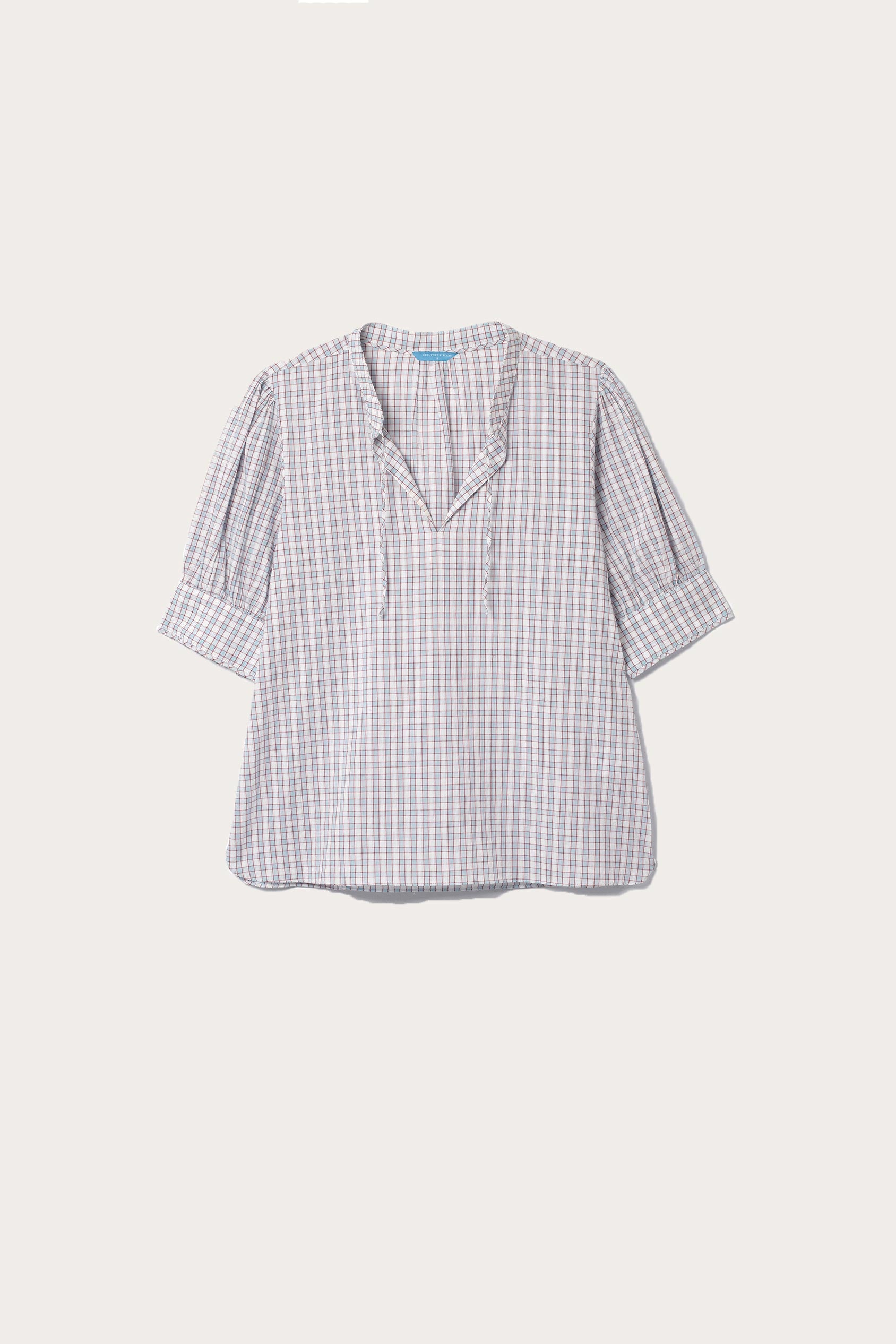Waverley Gingham Tie Neck Blouse
