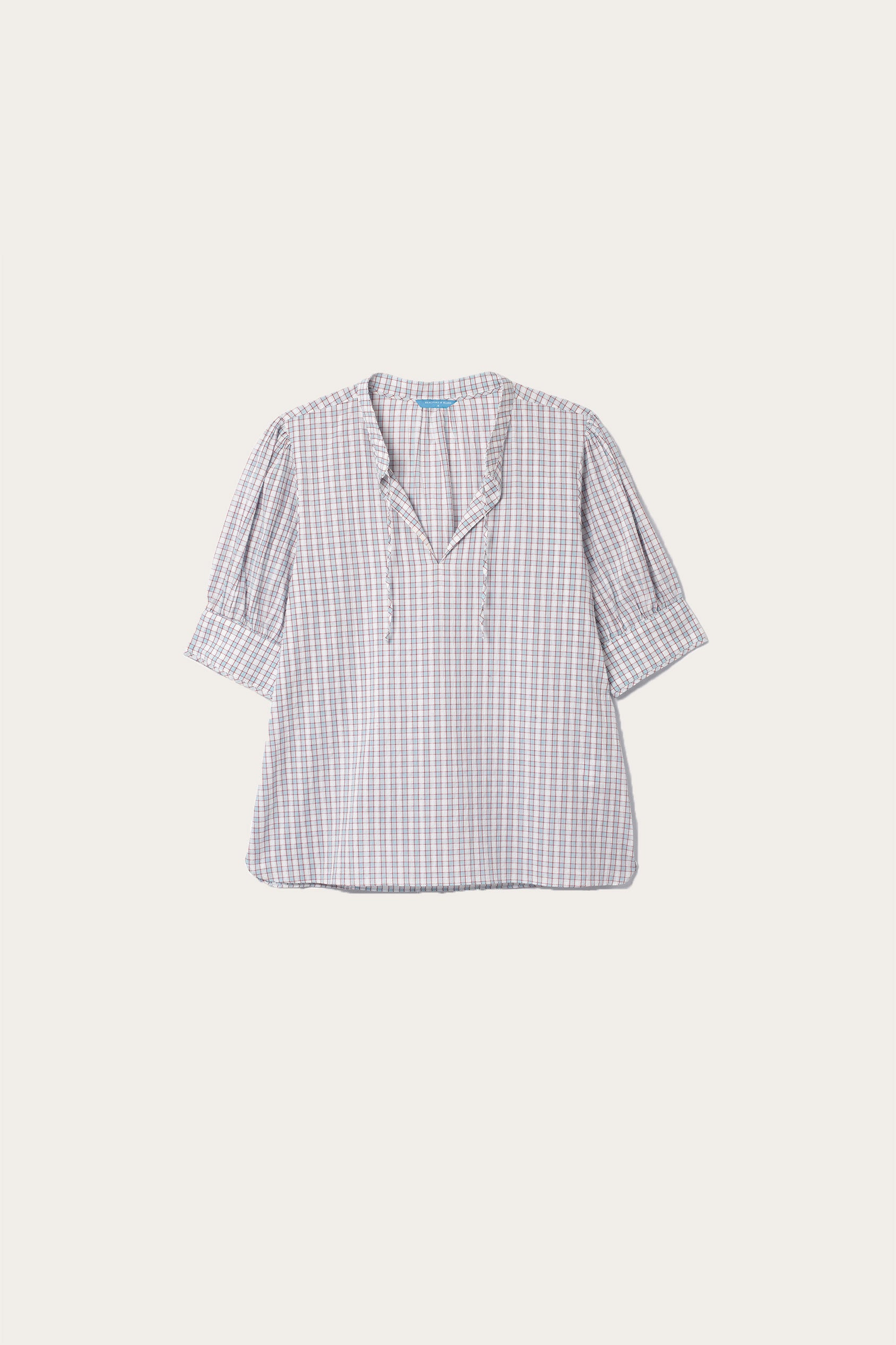 Waverley Gingham Tie Neck Blouse